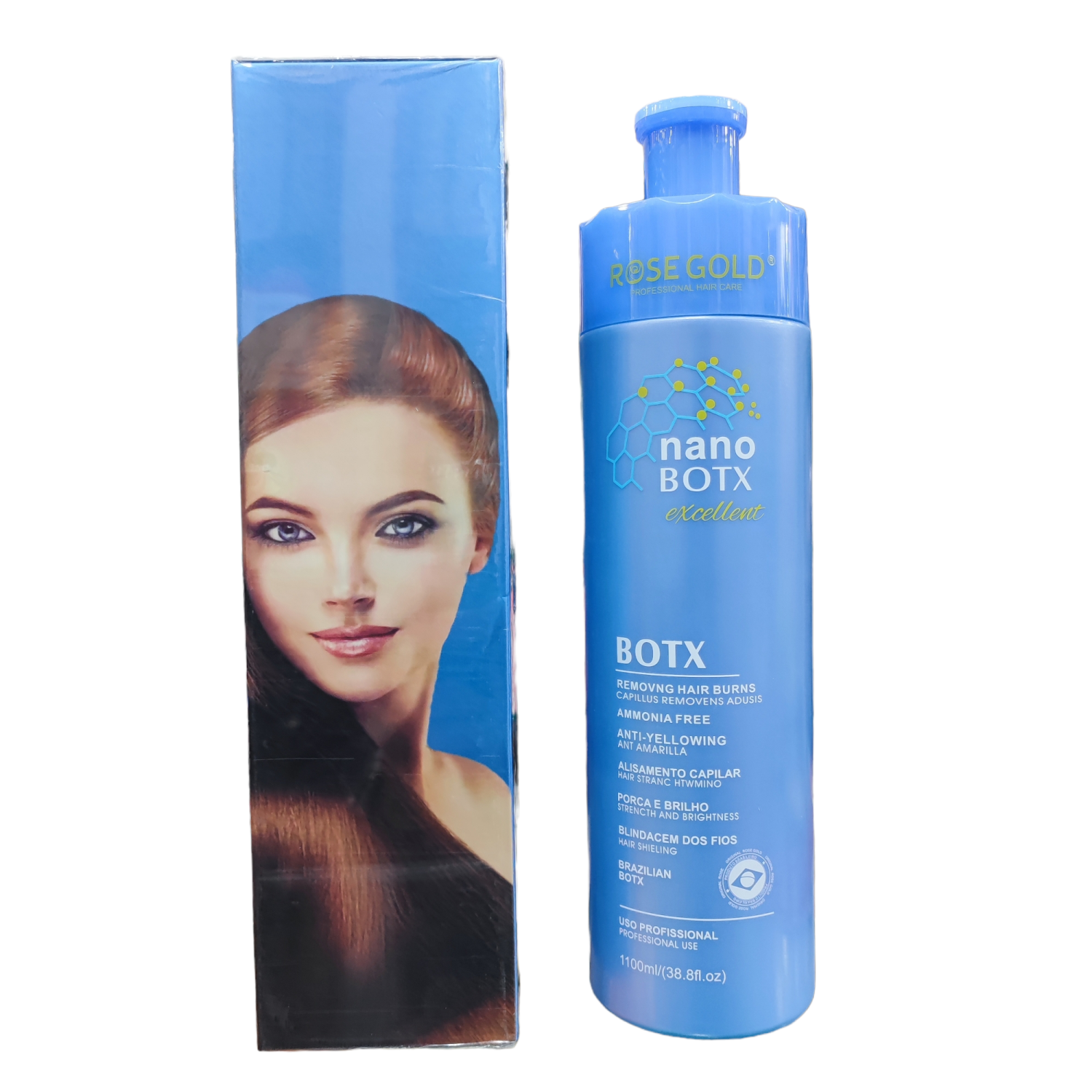 نانو بوتاکس رزگلد آبی با حجم 1100 میل ROSE GOLD NANO BOTX