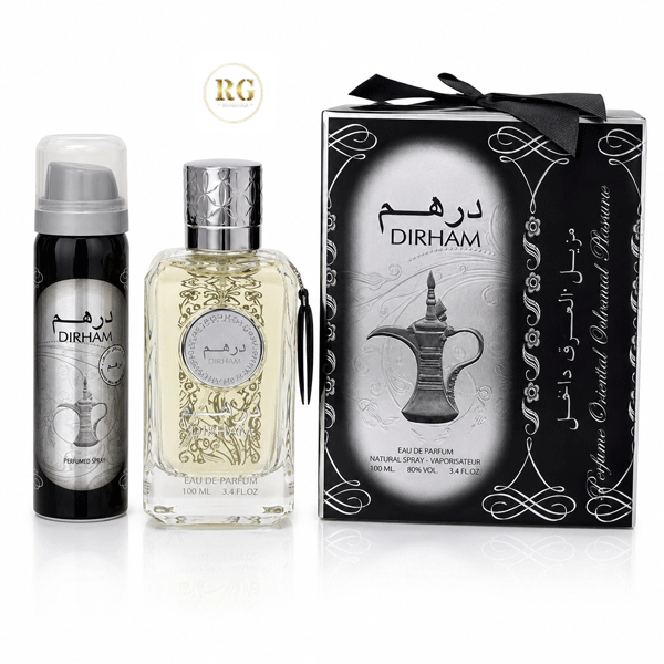 عطر ادکلن درهم نقره ای مردانه ارض الزعفران اماراتی